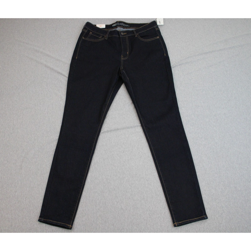 Old Navy Jeans Women 14R Blue Cotton Blend Stretch High-Rise Rockstar Skinny NWT
